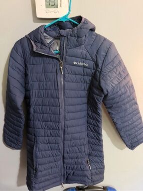 Columbia Kids Navy Quilted Hooded Puffer Jacket